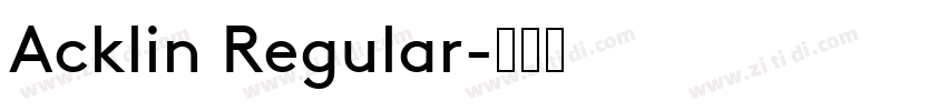 Acklin Regular字体转换